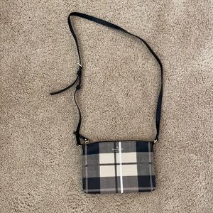 Kate Spade Cross Body Plaid 9inx6in.